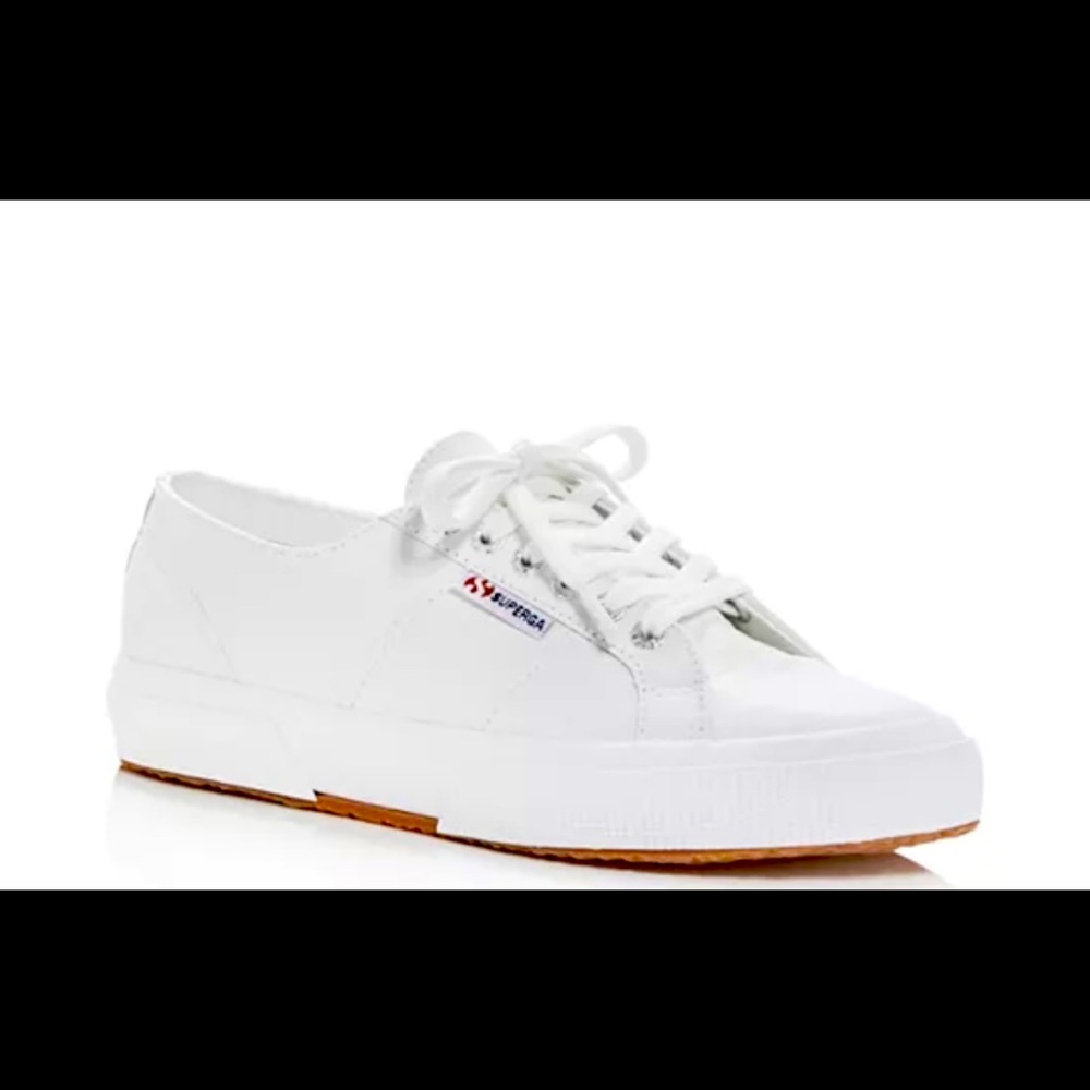 SUPERGA leather low top sneakers
